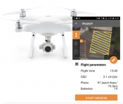 Create drone survey missions based on vegetation satellite maps or aut