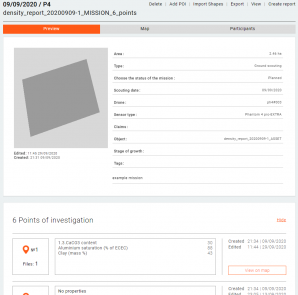 A Mission is a monitoring/inspection task.. The mission is linked to t