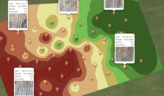 Building of interpolation maps based on the collected indicators at PO