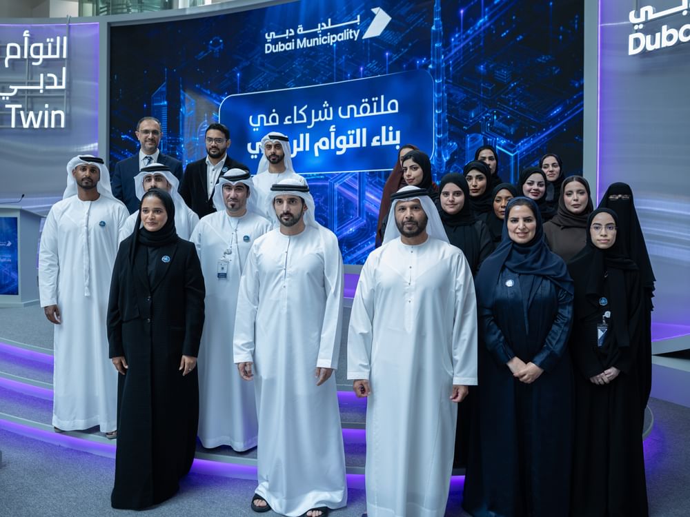 Hamdan bin Mohammed at the launch of the Dubai Digital Twin Platform